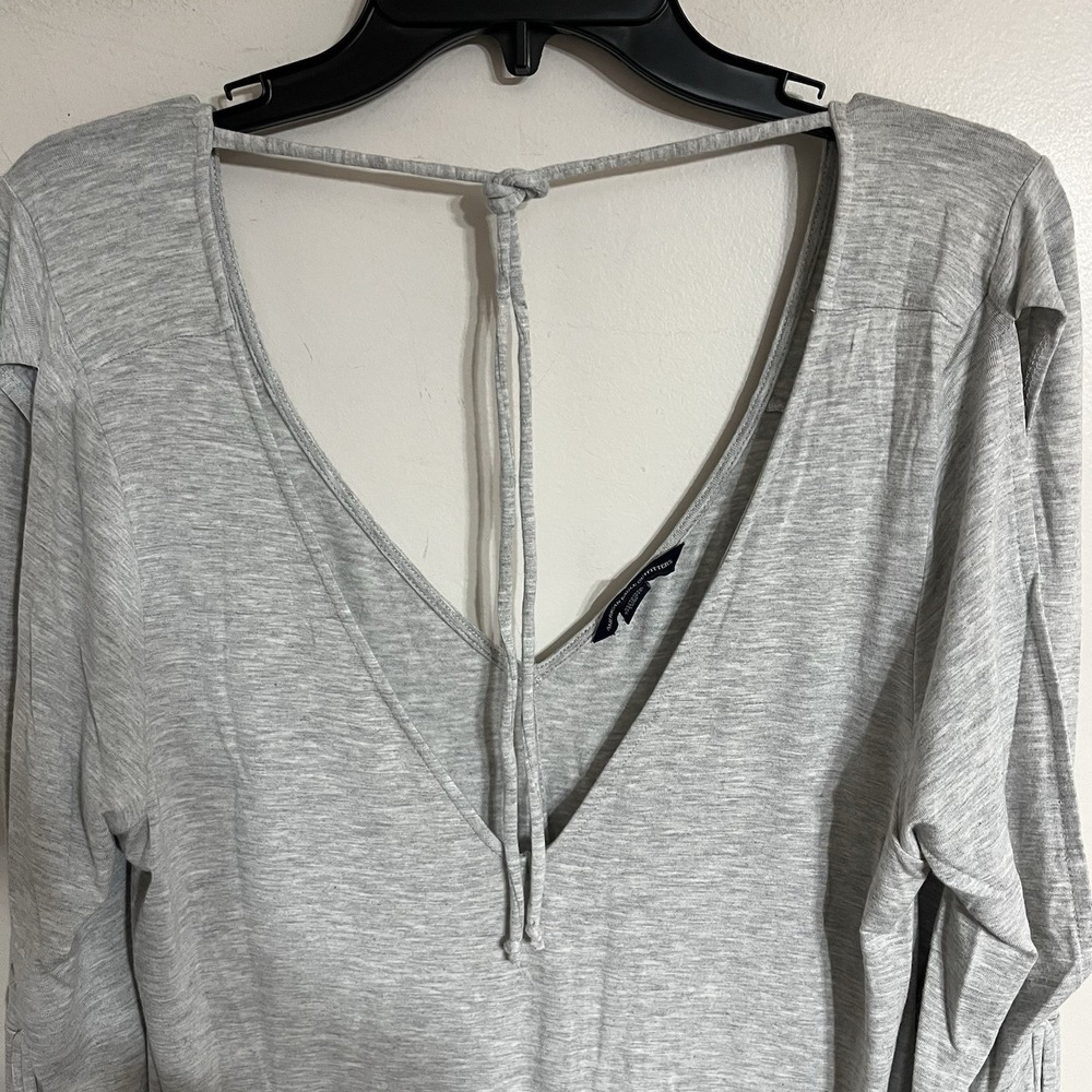 American Eagle Women's Cold Shoulder Open Back Bell Sleeve Mini Dress‎ Size XL - Picture 5 of 10